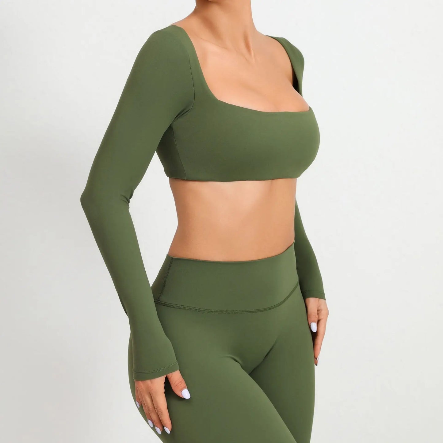Women Yoga Shirts Crop Top Sexy Long Sleeves Shirts for Women Yoga Sports Fitness Sport Gym Clothes Running Push Up Workout Tops