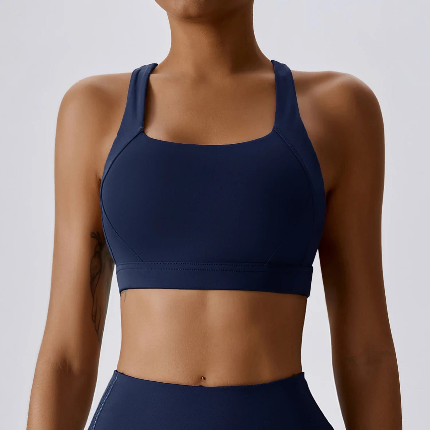 Yoga Fitness Bra Shock-absorbing Sports Bra Breathable and Quick Drying Training Running Women's Underwear High Strength Gym Bra