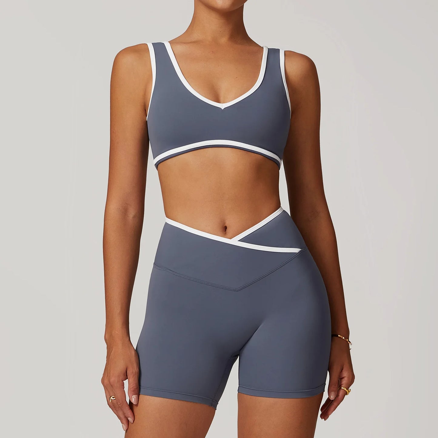 Yoga Set Women Sportswear 2PCS Gym Set High Waist Leggings Sports Bra Fitness Vest Athletic Wear Women's Suit Workout Clothes
