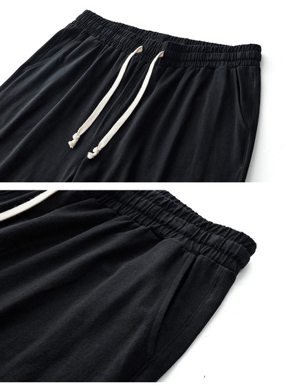 Men's 180G Combed Cotton Sport Pants Solid Color Straight Sweatpants Comfortable Casual Spring Autumn Homewear Men's pants