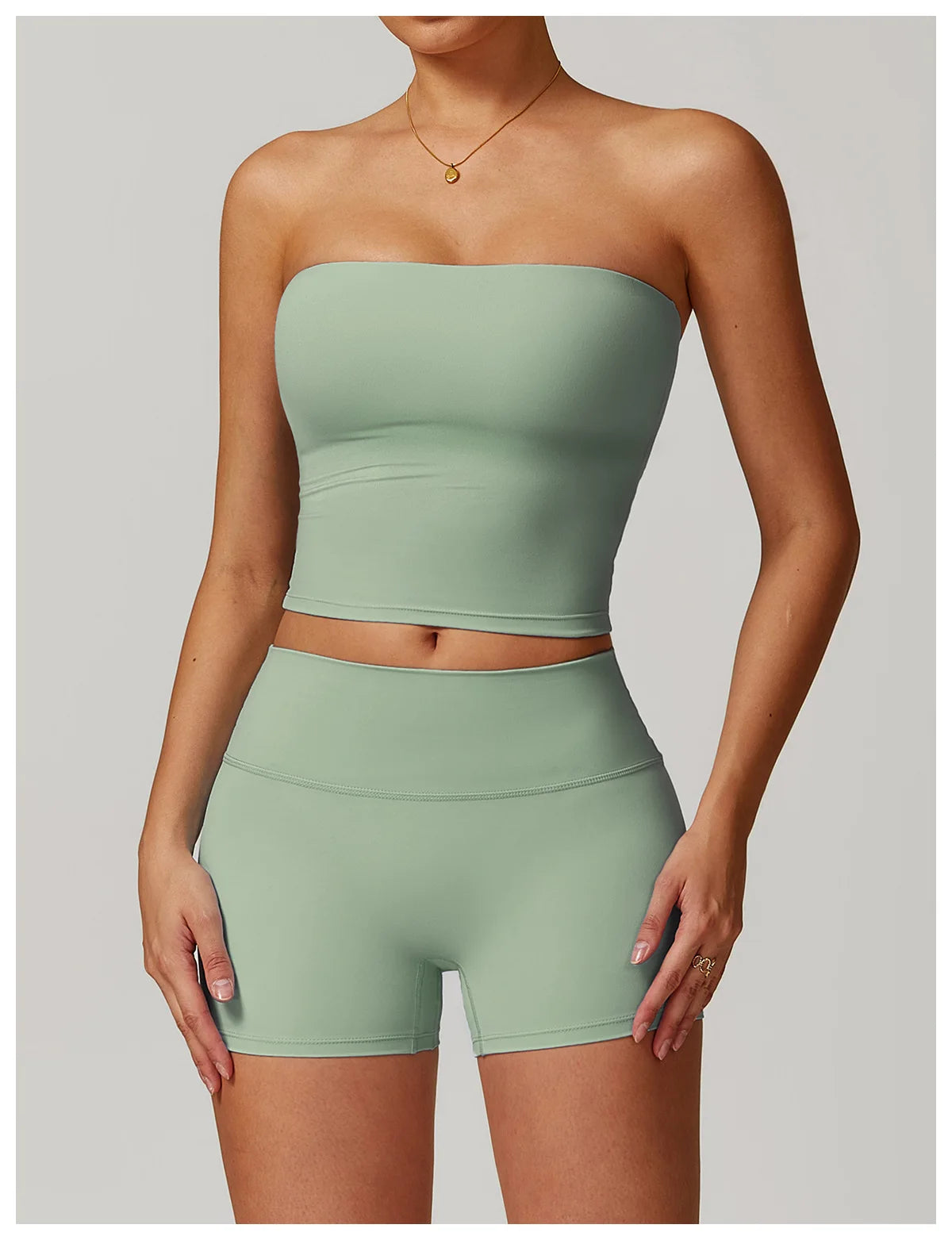 Custom LOGO Women's Strapless Tube Top Sexy Back Sports Underwear Women's Shockproof Quick-Drying Fitness Yoga Top