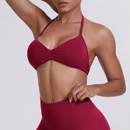 Hearuisavy Sports Bra Woman Gym Tops Sportswear Female Underwear Yoga Clothes Breathable Fitness Crop Top Push Up Workout Bras