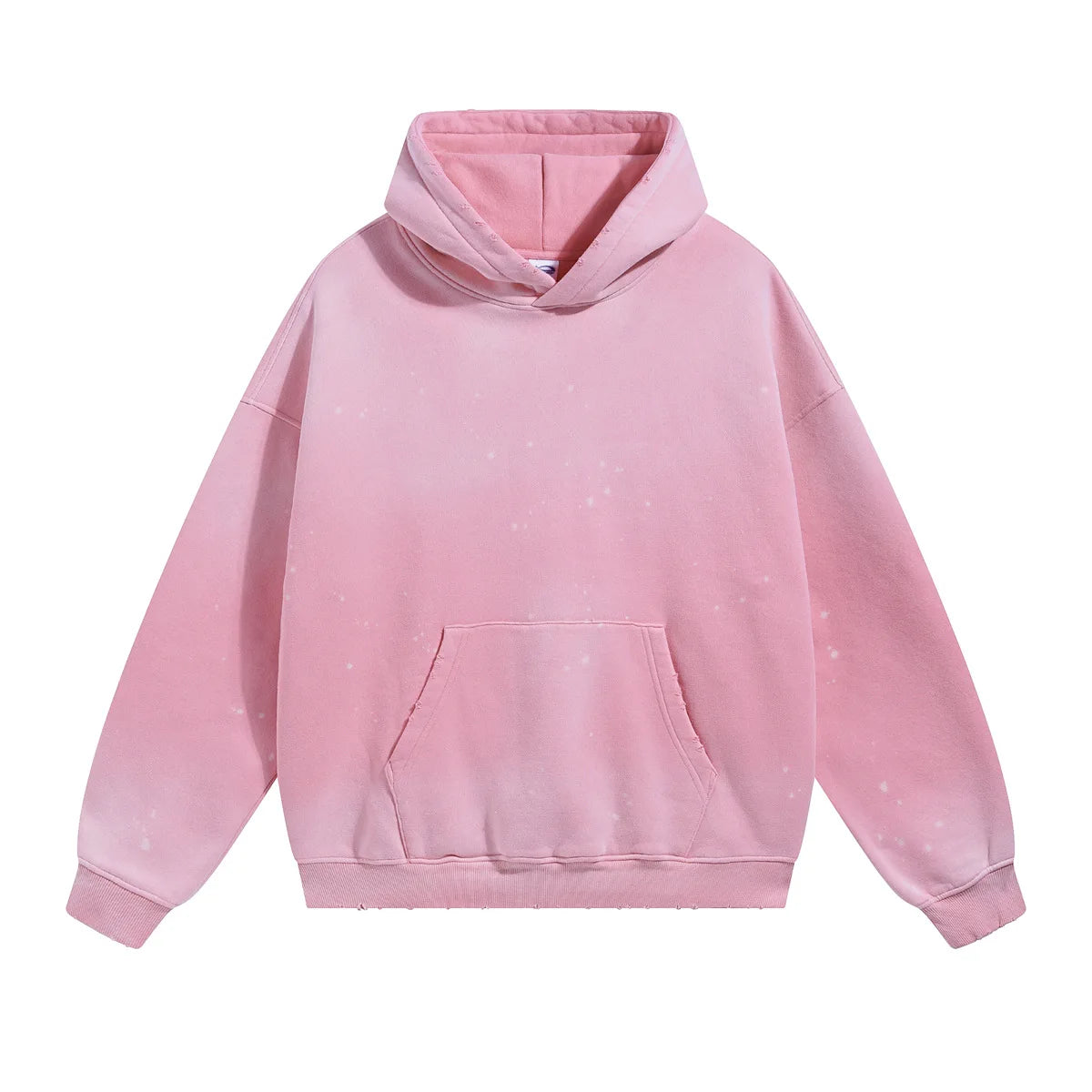 Custom LOGO autumn winter men's women's new white spray dyeing washing water 360G velvet cotton polyester sweatshirt sweatpants