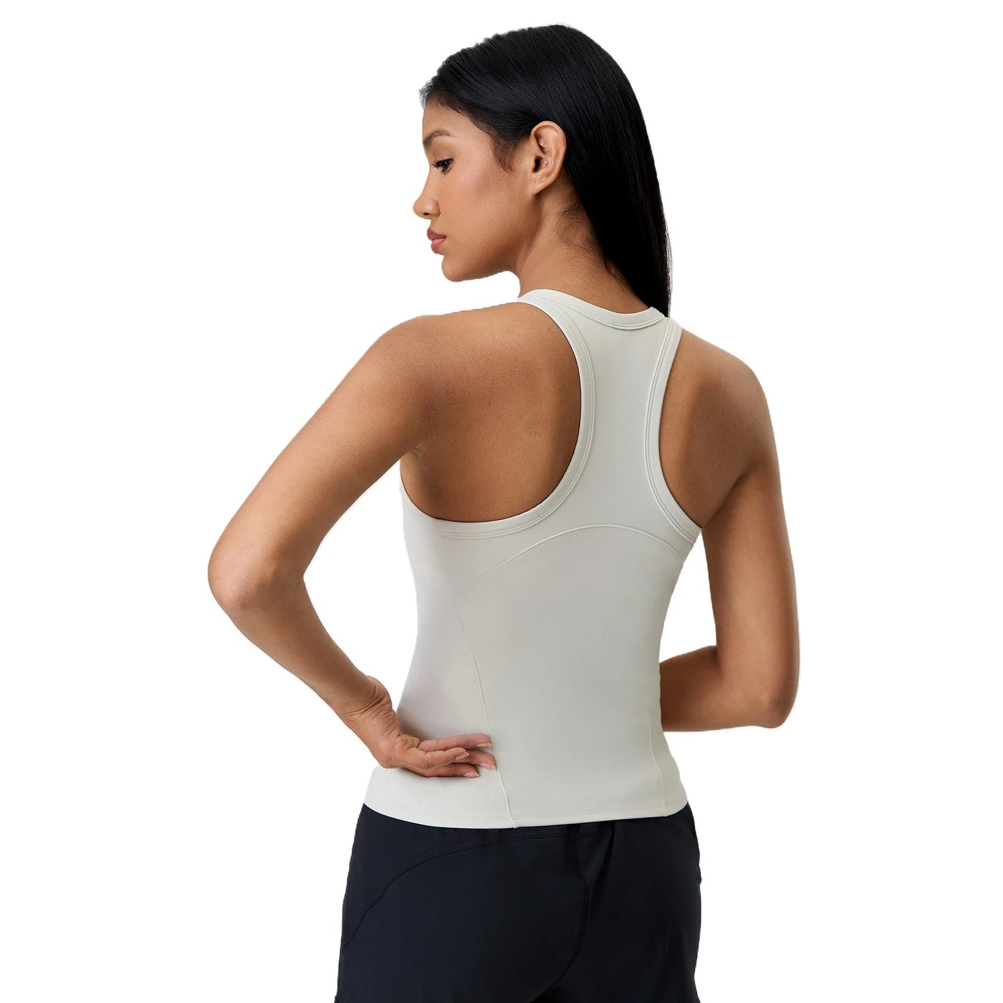 Custom LOGO new nude shaping yoga clothes vest with chest pad fitness sports sleeveless top
