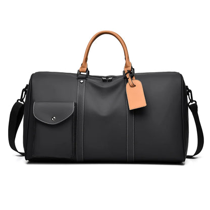 Custom Large Capacity Travel bag Totes Waterproof Crossbody Bag Man  Leather Travel Bag Handheld Bag print logo Business Handbag