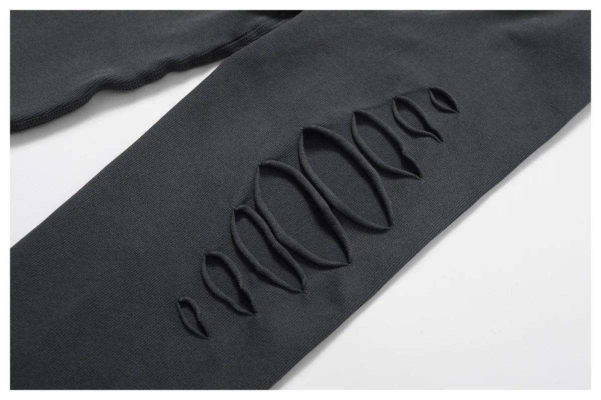 Hollowed Out Seamless Tight Yoga Pants High Waist Yoga Leggings Women Push Up Gym Workout Tights Running Fitness Sports Pants