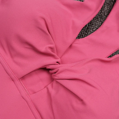 SOISOU Halter Neck Yoga Crop Top Bra Gym Sport Sexiest Bra Chest Pad Removable Elastic Tight Breathable Top Women 6 Colors