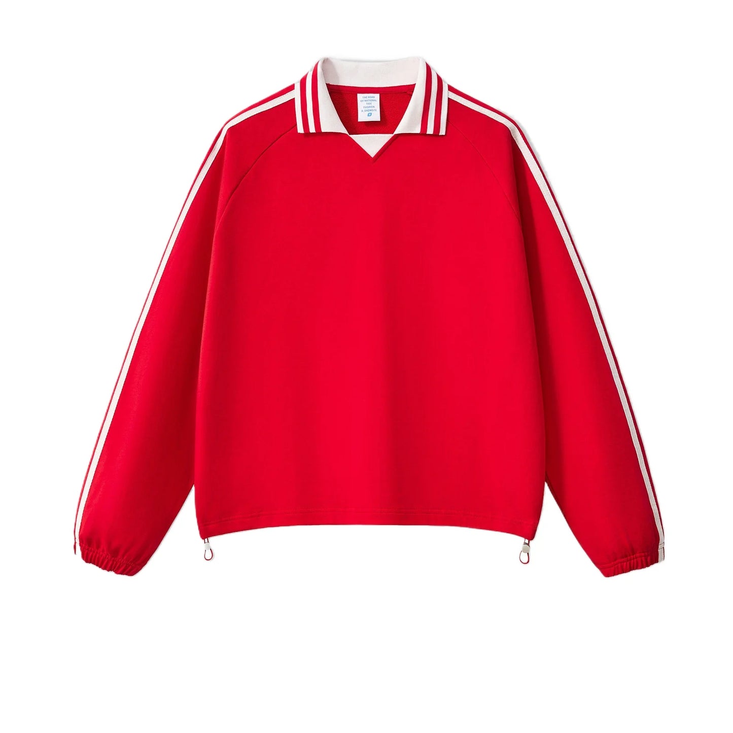 Custom LOGO men's American striped 100% cotton sweater 380G college style contrasting color lapel couple commuter sweater