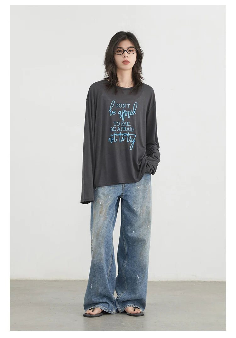 CHIC VEN Women Jeans Loose Casual New Retro High Waisted Straight Leg Wide Leg Denim Pants Female Trousers Summer 2025
