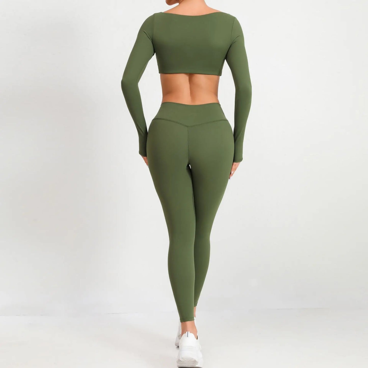 Women Yoga Shirts Crop Top Sexy Long Sleeves Shirts for Women Yoga Sports Fitness Sport Gym Clothes Running Push Up Workout Tops