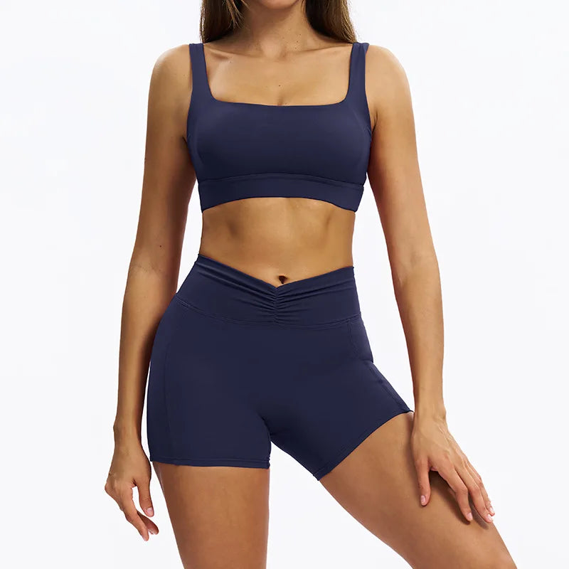 SWELTERING 2PCS Yoga Set Fitness Gym Tracksuit Sportswear Women Workout Outfits High Waist Leggings Sports Bra Athletic Wear