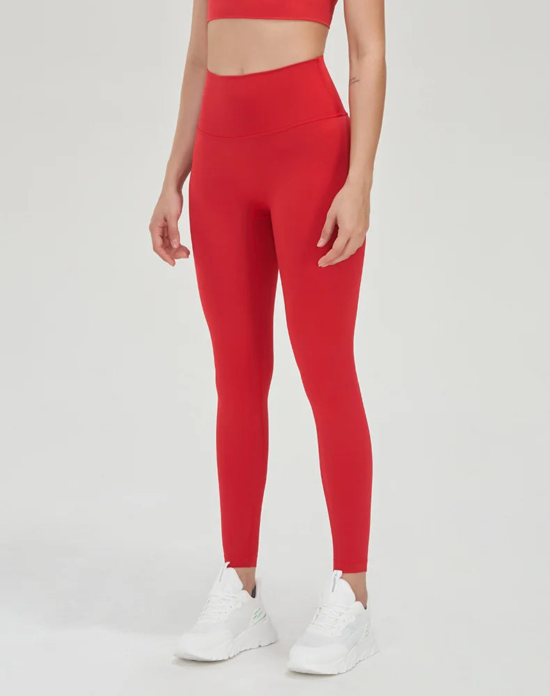 TRY TO BN New 46 Color Yoga Pants Sports Leggings Women Fitness Nylon High Waist Leggings Workout Trousers Training Gym Clothing