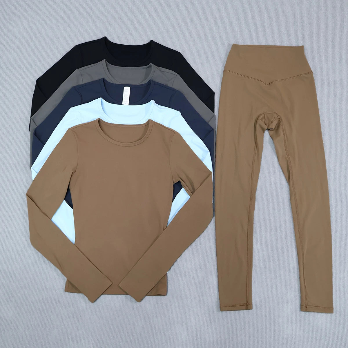 Summer Women Quick-Dry Two-Piece Yoga Set: A long-sleeve top and leggings set for fitness and sports perfect for running cycling