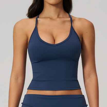 Women Fitness Sports Bra Top Shockproof Gym Workout Vest Quick Drying Pilates Yoga Tank Top Female Running Push Up Underwear