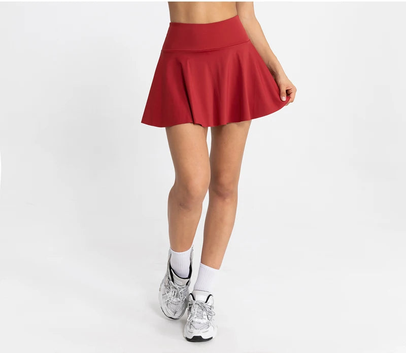 VITALINOVO Pleated Tennis Skirts for Women with Pockets High Waisted Athletic Skirts with Shorts 2 in 1 Gym Workout Golf Skorts