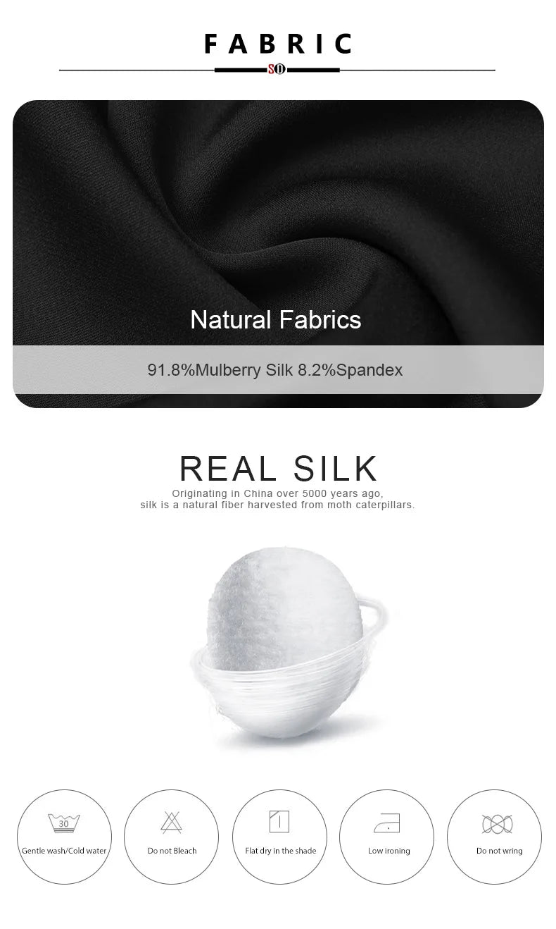 SuyaDream, Women Elegant Dresses, Real Silk, O Neck, 3/4 Sleeved, Black Mid Dress, 2026 Spring Summer Cloth