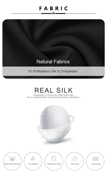 SuyaDream, Women Elegant Dresses, Real Silk, O Neck, 3/4 Sleeved, Black Mid Dress, 2026 Spring Summer Cloth