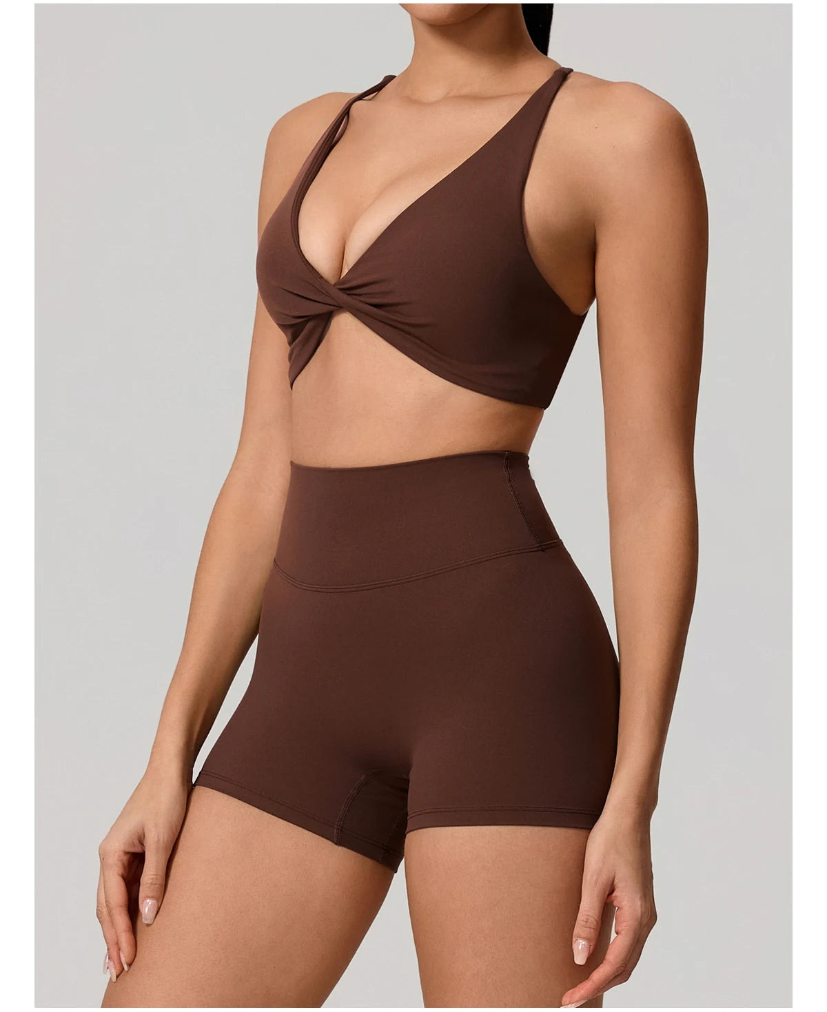New Summer 2Pcs Women's Quick-Dry Sports Set V-Shaped Bra Female Sleeveless Yoga Outfit Gym Two-Piece Woman Sport Clothes