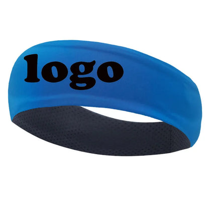Custom Logo Sports Headband Double Breathable Anti-Perspirant Headband Yoga Running Fitness Elastic Perspirant Hood Kerchief