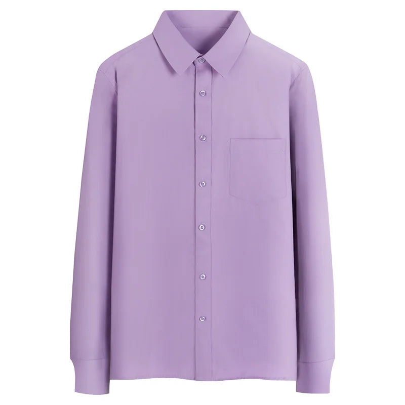 Casual Men's Long Sleeve Business Shirt Custom Logo Excellent Team Personal Professional Shirt Embroidery Printing Brand Design