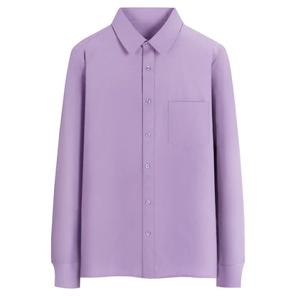 Casual Men's Long Sleeve Business Shirt Custom Logo Excellent Team Personal Professional Shirt Embroidery Printing Brand Design