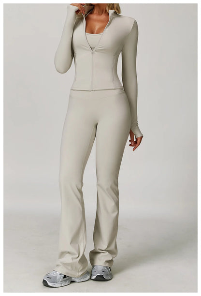 2/3PCS Yoga Suit Sports Set Gym Set Women Tracksuit Running Workout Clothes Long Sleeve Sports Bra Athletic Wear Yoga Clothing