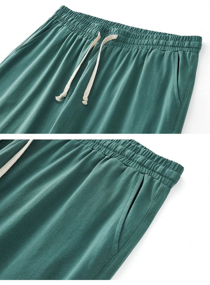 Men's 180G Combed Cotton Sport Pants Solid Color Straight Sweatpants Comfortable Casual Spring Autumn Homewear Men's pants