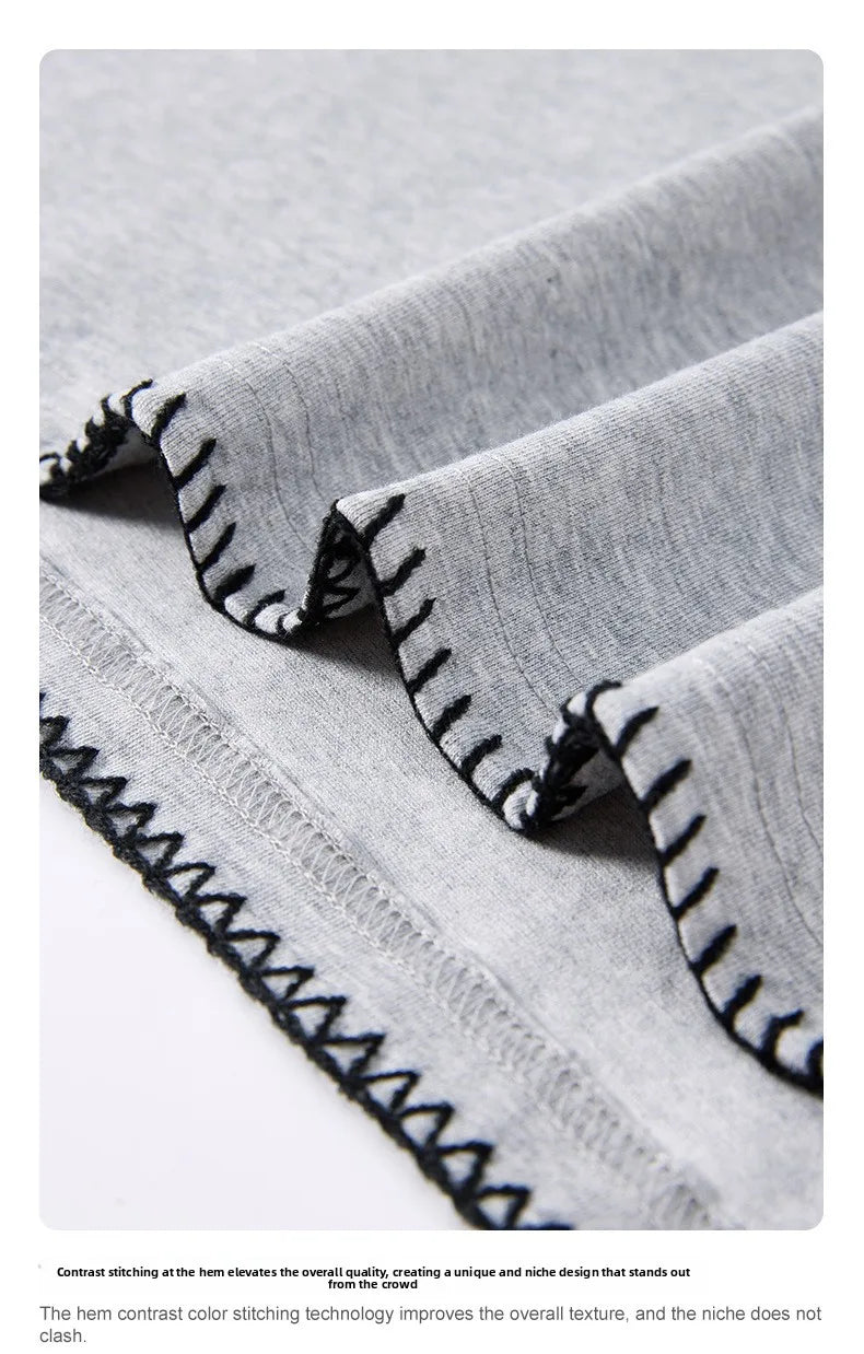Custom LOGO Men's 240G Cotton Polyester American Cool Short Width Boxyfit Loose Short Sleeve T-Shirt Casual Top