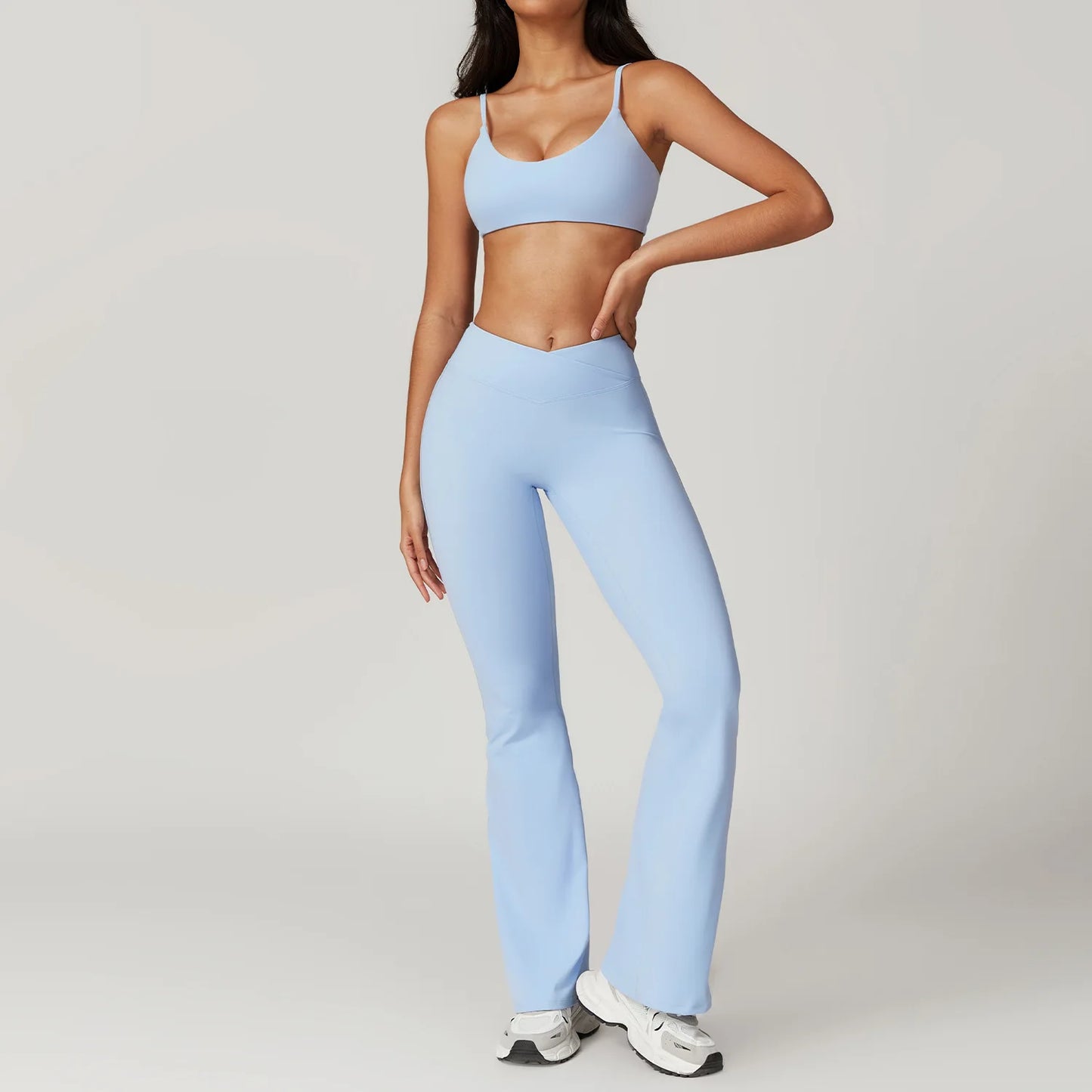 2 Pieces Yoga Set Gym Clothes Sportswear Yoga Suits For Women Fitness Short Sleeve Crop Top Tracksuits Sports Bra Gym Leggings