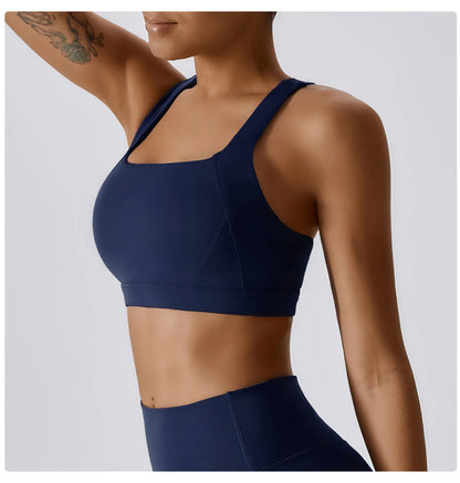 Yoga Fitness Bra Shock-absorbing Sports Bra Breathable and Quick Drying Training Running Women's Underwear High Strength Gym Bra