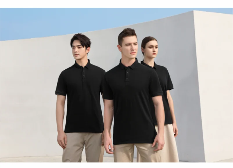 100% Cotton Polo Custom Logo High Quality Solid Color Polo Printing Design Company Clothing Embroidery Personality Brand