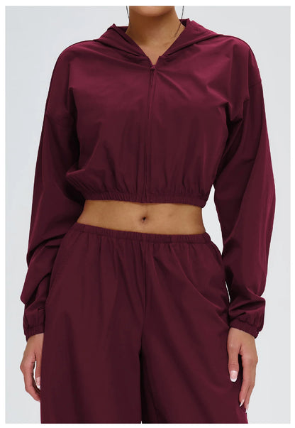 Women Outdoors Sun Protection Yoga Long Sleeve Zipper and Pockets Gym Fitness Jacket Female Running Workout Sports Yoga Shirts