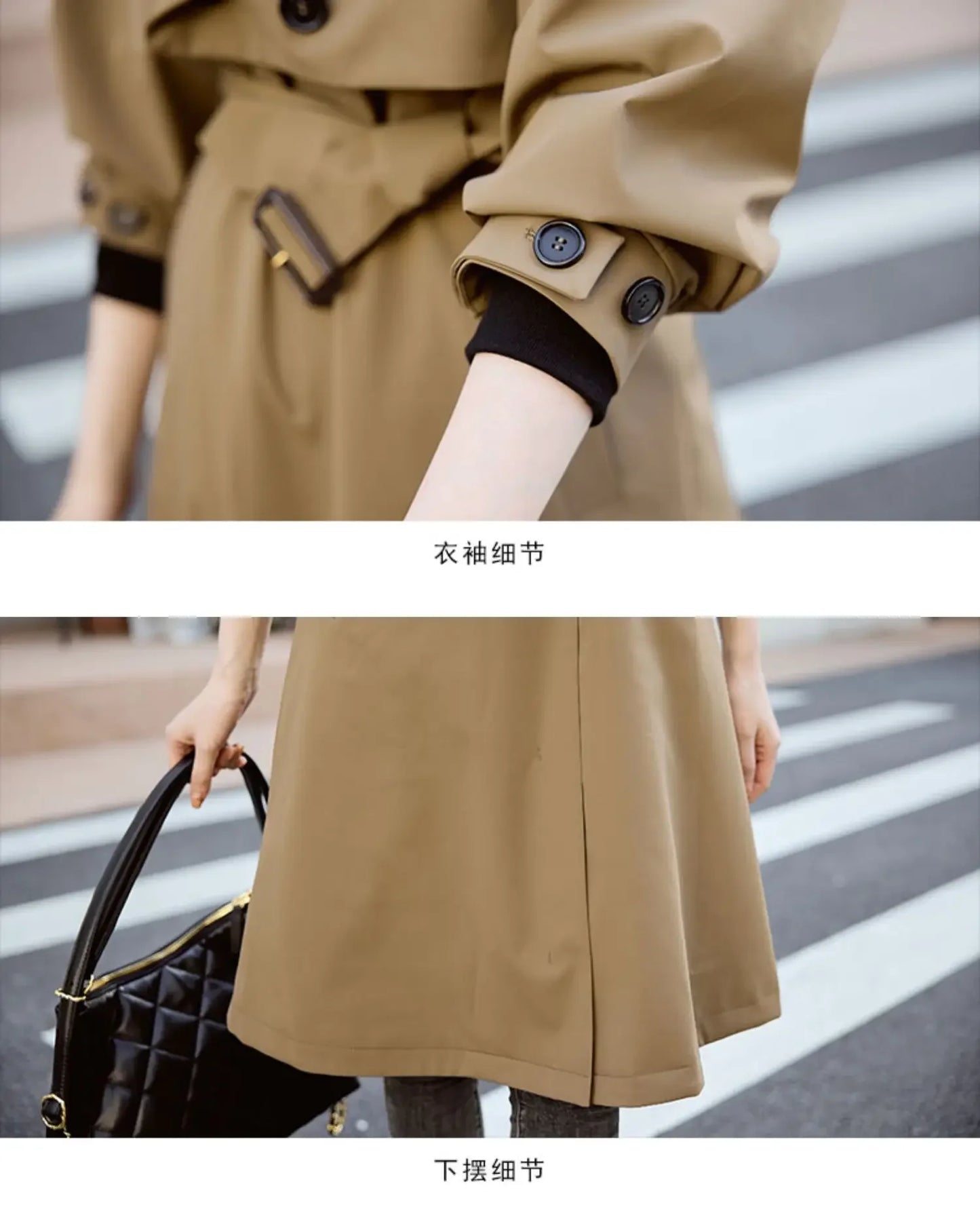 YOLANFAIRY Women's Fur Coat Women Real Fur Rex Rabbit Parkas Female Windbreaker Medium Long Work Clothes Waist Winter Coat FCY39