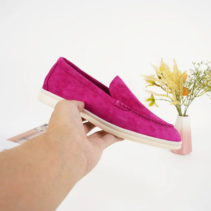 Luxury leather, designer women's loafers, women's flat walking shoes, women's comfortable casual shoes, summer shoes, casual 44