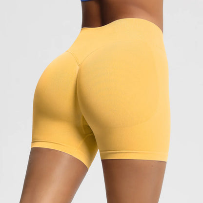 Custom LOGO women's  28-color XS-2XL seamless fitness yoga shorts high waist hip lift sports tight quick-drying shorts