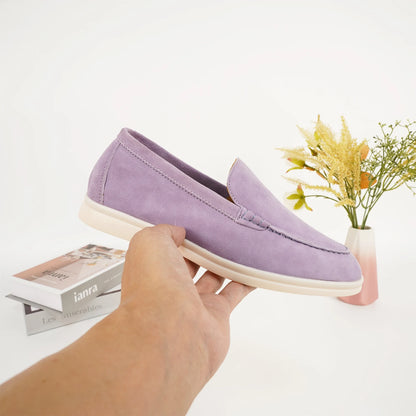 Luxury leather, designer women's loafers, women's flat walking shoes, women's comfortable casual shoes, summer shoes, casual 44