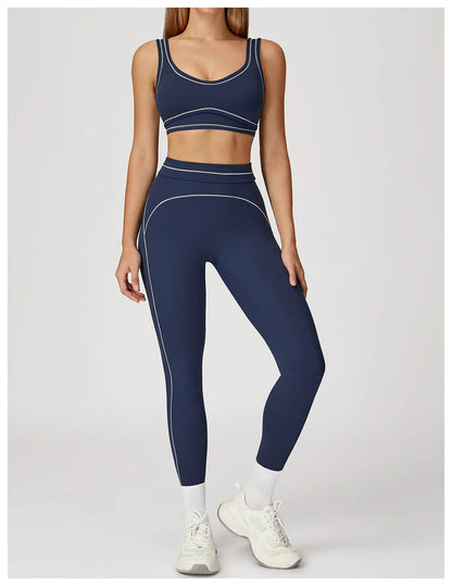 Color Contrast Yoga Bra Women Breathable Gym Fitness Bra Shockproof Sports Underwear Female Workout Bra Push Up Cycling Crop Top