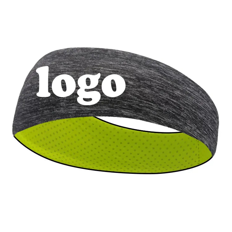 Custom Logo Sports Headband Double Breathable Anti-Perspirant Headband Yoga Running Fitness Elastic Perspirant Hood Kerchief