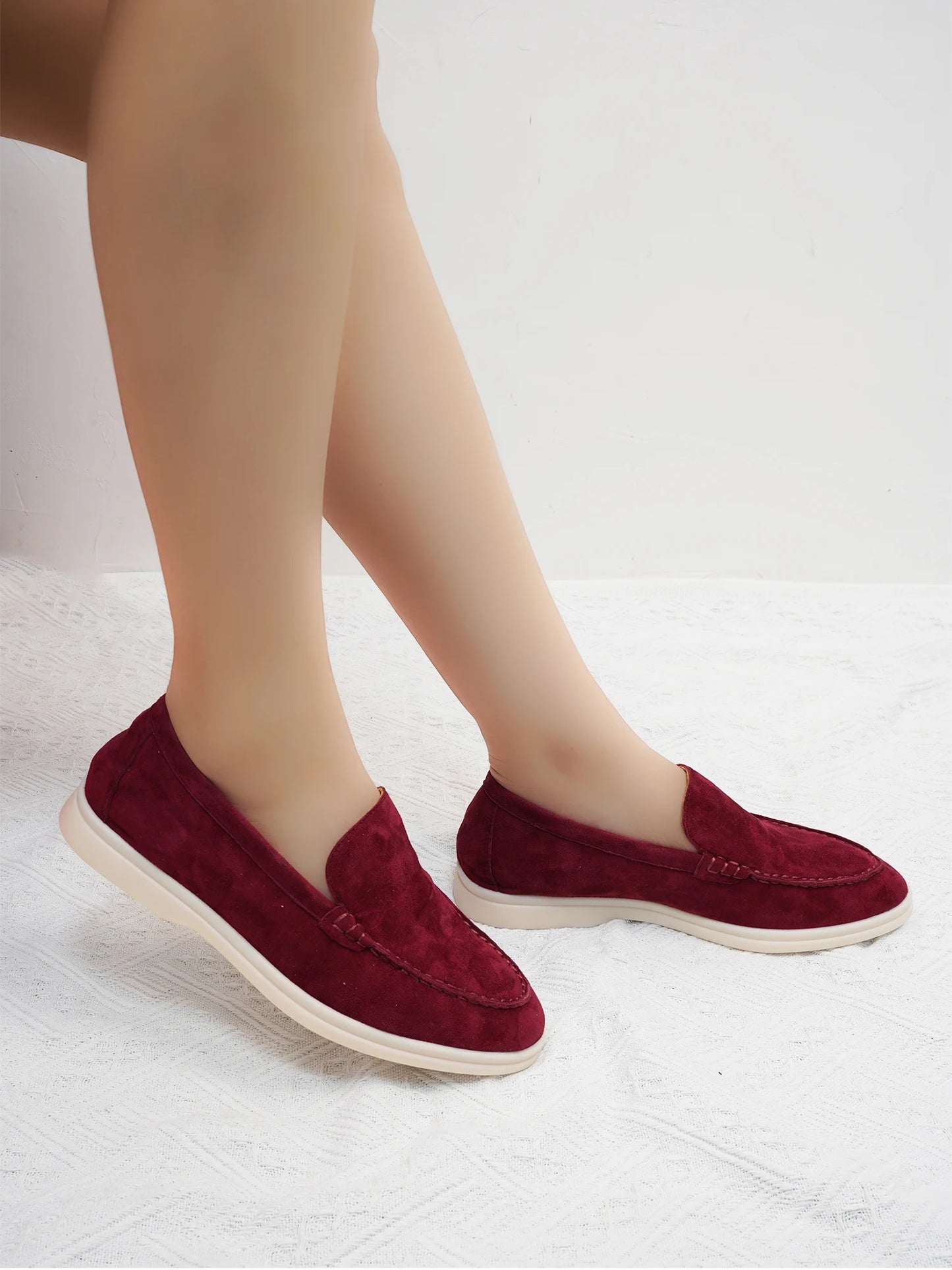 Luxury leather, designer women's loafers, women's flat walking shoes, women's comfortable casual shoes, summer shoes, casual 44