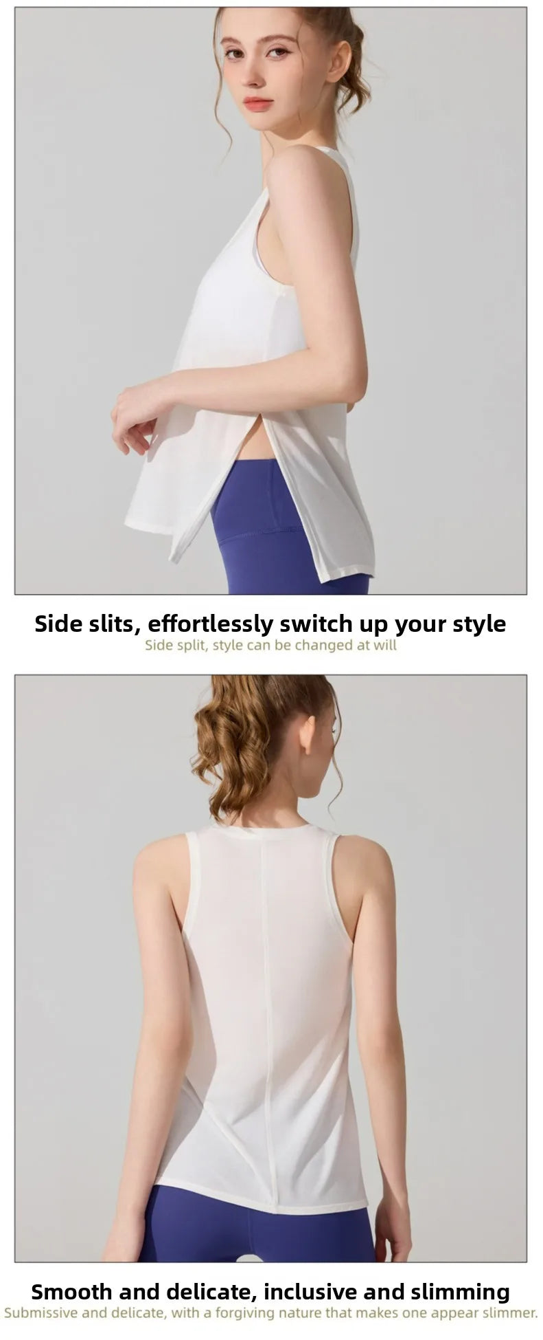 Custom LOGO Women's Sports Fitness Vest Quick-Drying Breathable Sleeveless Top Running Pilates Yoga Suit