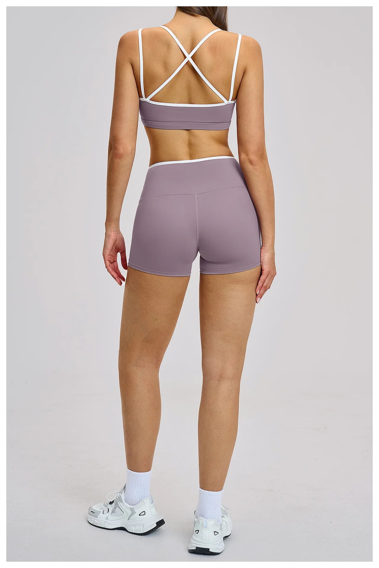 2PCS Workout Clothes Wide Leg Pant Yoga Suits Solid Color Bra Sports Set Gym Tracksuits Female Quick Dry Fitness Suit Sports Set