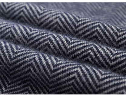 Soft 100% Merino Wool Straight-leg Pants For Men Jacquard Warm Knitted Pants Autumn Winter Thick Bottom Wear