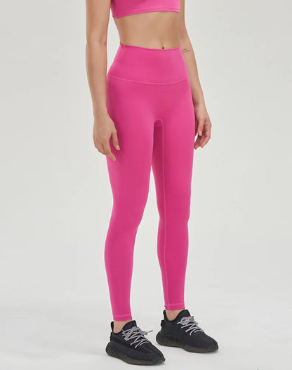 TRY TO BN New 46 Color Yoga Pants Sports Leggings Women Fitness Nylon High Waist Leggings Workout Trousers Training Gym Clothing