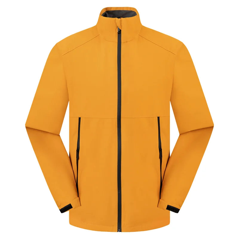 Outdoor Waterproof Men Women Stand Collar Jacket Custom Logo Anti-static Coat Print Company Design Casual Sweatshirt Embroidery