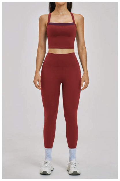Women Gym Tracksuit Yoga Suit Sports Outfits High Waist Leggings Workout Clothes Female Fitness Running Suit Push Up Sportswear