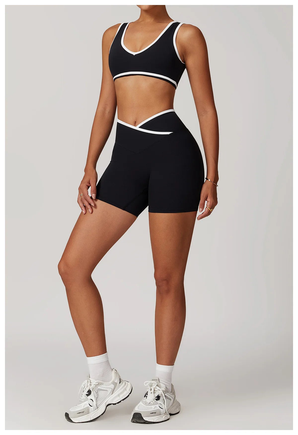 2 Pieces Gym Set Women's Sportswear Sports Bra Top High-waisted Long Pants Tracksuits Suitable For Outdoor Sports Workout Suit