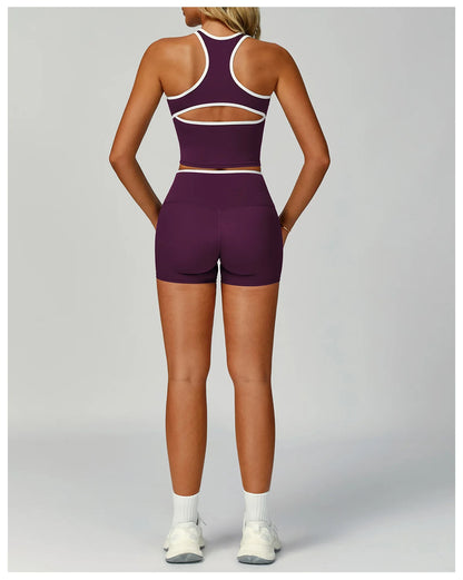 2 Pieces Gym Tracksuit Women Clothes Yoga Set Workout Outfits Fitness Sportswear High Waist Leggings Sports Bra Athletic Wear