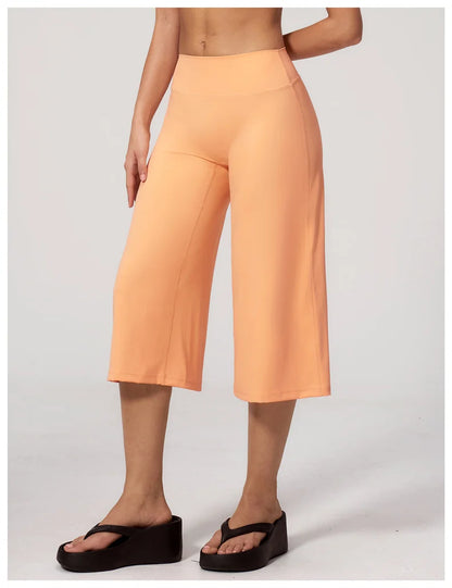 TRY TO BN Wide Leg Yoga Medium Pants Women Naked Feel High Waist Tummy Control Buttery Soft Gym Fitness Running Workout Bottoms