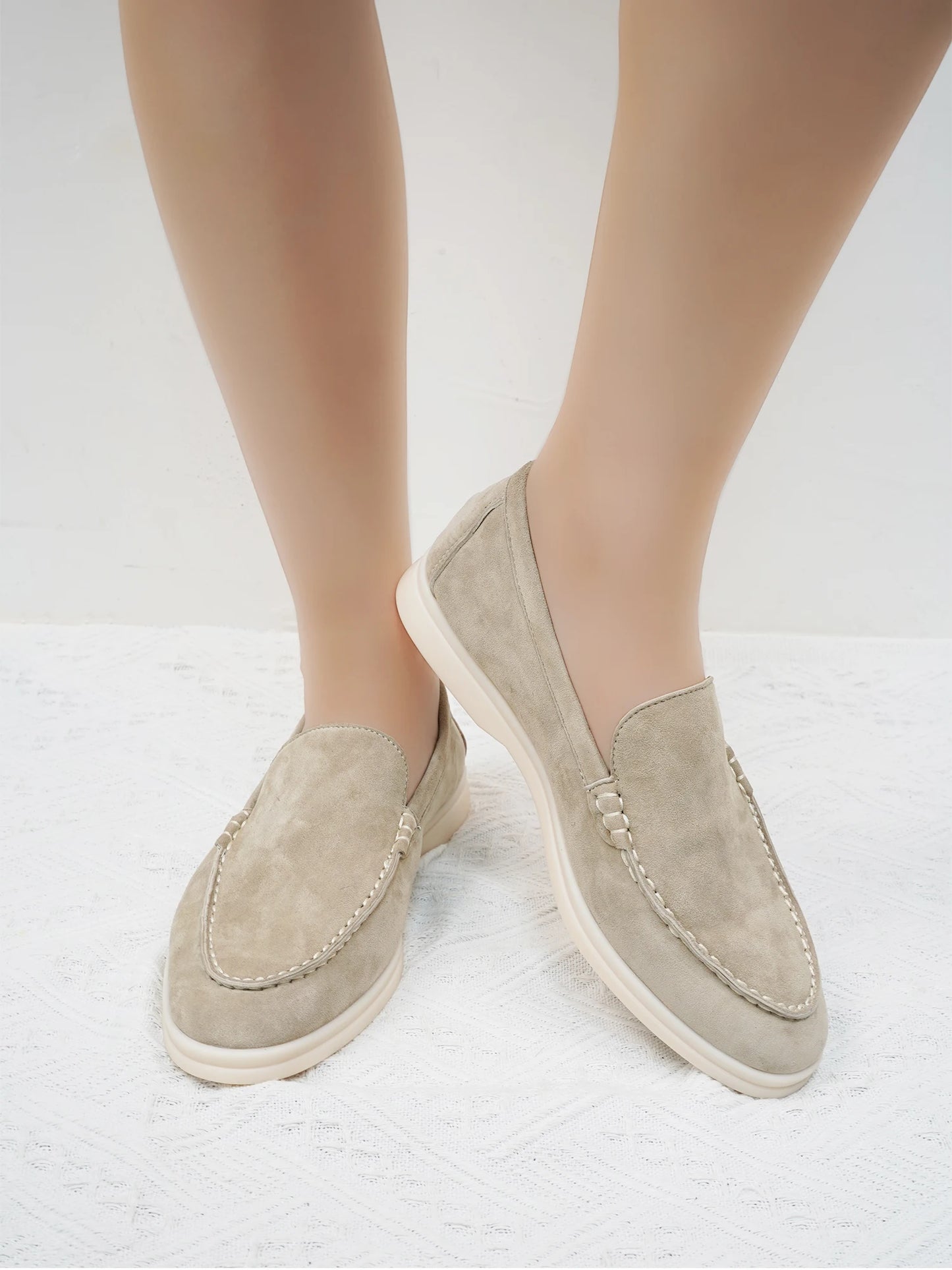 Luxury leather, designer women's loafers, women's flat walking shoes, women's comfortable casual shoes, summer shoes, casual 44