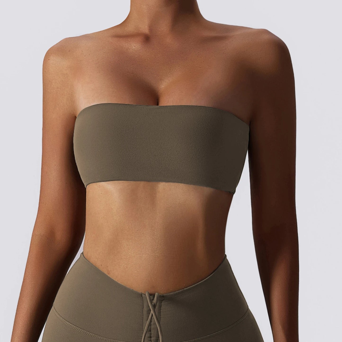Summer Strapless Sports Bra Gym Women Quick-Drying Yoga Clothes Women Tube Top Fitness Chest Wrap Underwear Workout Bra Female